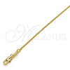 Gargantilla Basica 5.223.033.30 Oro Laminado, Diseño de Cubana, Pulido, Tono Dorado (01 MM Thickness, 30 Inches Length)
