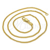 Gargantilla Basica 5.223.033.30 Oro Laminado, Diseño de Cubana, Pulido, Tono Dorado (01 MM Thickness, 30 Inches Length)
