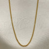 Gargantilla Basica 5.223.033.30 Oro Laminado, Diseño de Cubana, Pulido, Tono Dorado (01 MM Thickness, 30 Inches Length)
