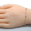 Pulsera Elegante 03.318.0004.08 Oro Laminado, Pulido, Tono Dorado (01 MM Thickness, 8 Inches Length)