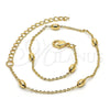 Pulsera Elegante 03.318.0004.08 Oro Laminado, Pulido, Tono Dorado (01 MM Thickness, 8 Inches Length)