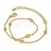 Pulsera Elegante 03.318.0004.08 Oro Laminado, Pulido, Tono Dorado (01 MM Thickness, 8 Inches Length)