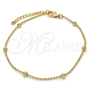 Pulsera Elegante 03.318.0006.08 Oro Laminado, Pulido, Tono Dorado (02 MM Thickness, 8 Inches Length)