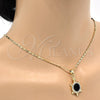 Collares con Dije 04.213.0104.2.18 Oro Laminado, Diseño de Tortuga, con Negro and Blanca Cristal, Pulido, Tono Dorado (02 MM Thickness, 18 Inches Length)