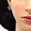 Arete Dormilona 02.217.0081.4 *PROMO* Oro Laminado, Diseño de Gota, con Zafiro Azul and Blanca Zirconia Cubica, Pulido, Tono Dorado