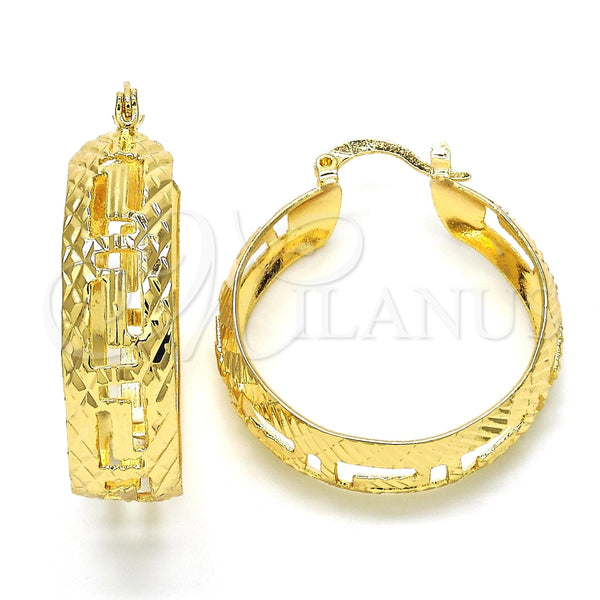 Argolla Mediana 02.170.0214.30 Oro Laminado, Diamantado, Tono Dorado