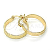 Argolla Pequeña 02.261.0012.20 Oro Laminado, Diseño de Llave Griega, Pulido, Tono Dorado
