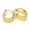 Argolla Pequeña 02.261.0017.15 Oro Laminado, Diamantado, Tono Dorado