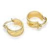 Argolla Pequeña 02.261.0017.15 Oro Laminado, Diamantado, Tono Dorado