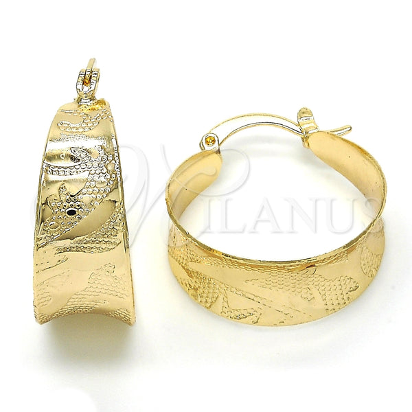 Argolla Pequeña 02.261.0021.20 Oro Laminado, Pulido, Tono Dorado