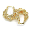 Argolla Pequeña 02.261.0027.25 Oro Laminado, Diseño de Corazón, Diamantado, Tono Dorado