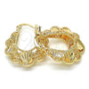 Argolla Pequeña 02.261.0027.25 Oro Laminado, Diseño de Corazón, Diamantado, Tono Dorado
