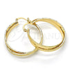 Argolla Mediana 02.261.0039.35 Oro Laminado, Diseño de Llave Griega, Pulido, Tono Dorado