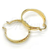 Argolla Mediana 02.261.0039.35 Oro Laminado, Diseño de Llave Griega, Pulido, Tono Dorado