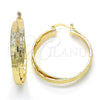 Argolla Mediana 02.261.0039.35 Oro Laminado, Diseño de Llave Griega, Pulido, Tono Dorado