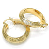 Argolla Mediana 02.261.0043.35 Oro Laminado, Diseño de Llave Griega, Pulido, Tono Dorado