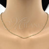 Gargantilla Basica 04.213.0088.20 Oro Laminado, Diamantado, Tono Dorado (02 MM Thickness, 20 Inches Length)