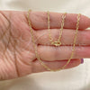 Gargantilla Basica 04.213.0088.20 Oro Laminado, Diamantado, Tono Dorado (02 MM Thickness, 20 Inches Length)