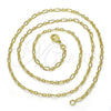 Gargantilla Basica 04.213.0088.20 Oro Laminado, Diamantado, Tono Dorado (02 MM Thickness, 20 Inches Length)