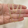 Gargantilla Basica 04.213.0107.20 Oro Laminado, Diseño de Mariner, Pulido, Tono Dorado (04 MM Thickness, 20 Inches Length)