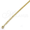 Gargantilla Basica 04.213.0107.20 Oro Laminado, Diseño de Mariner, Pulido, Tono Dorado (04 MM Thickness, 20 Inches Length)