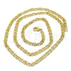 Gargantilla Basica 04.213.0107.20 Oro Laminado, Diseño de Mariner, Pulido, Tono Dorado (04 MM Thickness, 20 Inches Length)