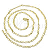 Gargantilla Basica 04.213.0070.24 Oro Laminado, Pulido, Tono Dorado (03 MM Thickness, 24 Inches Length)