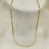 Gargantilla Basica 04.213.0070.24 Oro Laminado, Pulido, Tono Dorado (03 MM Thickness, 24 Inches Length)