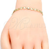 Pulsera Básica 04.213.0116.08 Oro Laminado, Diamantado, Tono Dorado (04 MM Thickness, 8 Inches Length)