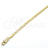 Pulsera Básica 03.63.1828.08 Oro Laminado, Diseño de Mariner, Pulido, Tono Dorado (0.80 Gauge, 04 MM Thickness, 8 Inches Length)