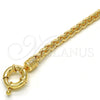 Pulsera Básica 03.179.0028.08 Oro Laminado, Diseño de Cola de Raton y Llave Griega, Pulido, Tono Dorado (07 MM Thickness, 8 Inches Length)