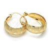Argolla Pequeña 02.106.0002.20 Oro Laminado, Diseño de Flor, Pulido, Tono Dorado
