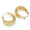 Argolla Pequeña 02.106.0002.20 Oro Laminado, Diseño de Flor, Pulido, Tono Dorado