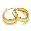 Argolla Pequeña 02.106.0003.20 Oro Laminado, Diseño de Llave Griega, Pulido, Tono Dorado