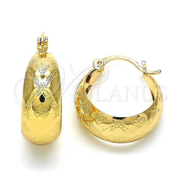 Argolla Pequeña 02.106.0004.20 Oro Laminado, Pulido, Tono Dorado