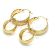 Argolla Pequeña 02.106.0008.20 Oro Laminado, Pulido, Tono Dorado