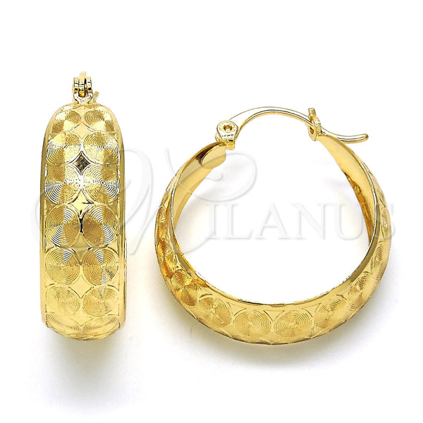 Argolla Mediana 02.106.0012.30 Oro Laminado, Pulido, Tono Dorado