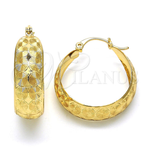 Argolla Mediana 02.106.0012.30 Oro Laminado, Pulido, Tono Dorado