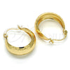 Argolla Pequeña 02.106.0016.20 Oro Laminado, Pulido, Tono Dorado