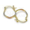 Argolla Pequeña 02.96.0081.1.15 Oro Laminado, Pulido, Tres Tonos