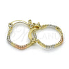 Argolla Pequeña 02.96.0081.1.15 Oro Laminado, Pulido, Tres Tonos