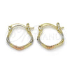Argolla Pequeña 02.96.0081.1.15 Oro Laminado, Pulido, Tres Tonos