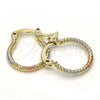 Argolla Pequeña 02.96.0083.1.15 Oro Laminado, Diamantado, Tres Tonos
