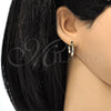 Argolla Pequeña 02.96.0086.1.15 Oro Laminado, Diamantado, Tres Tonos