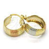 Argolla Pequeña 02.163.0034.1.20 Oro Laminado, Diamantado, Tres Tonos
