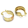 Argolla Pequeña 02.163.0034.1.20 Oro Laminado, Diamantado, Tres Tonos