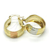 Argolla Pequeña 02.163.0035.1.20 Oro Laminado, Diamantado, Tres Tonos