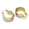 Argolla Pequeña 02.163.0035.1.20 Oro Laminado, Diamantado, Tres Tonos