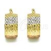 Argolla Pequeña 02.163.0041.1.15 Oro Laminado, Diamantado, Tres Tonos