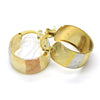 Argolla Pequeña 02.163.0043.1.15 Oro Laminado, Pulido, Tres Tonos